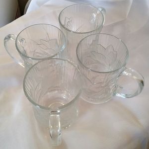 glcoloc glass Cranberry flower Coffee Mugs